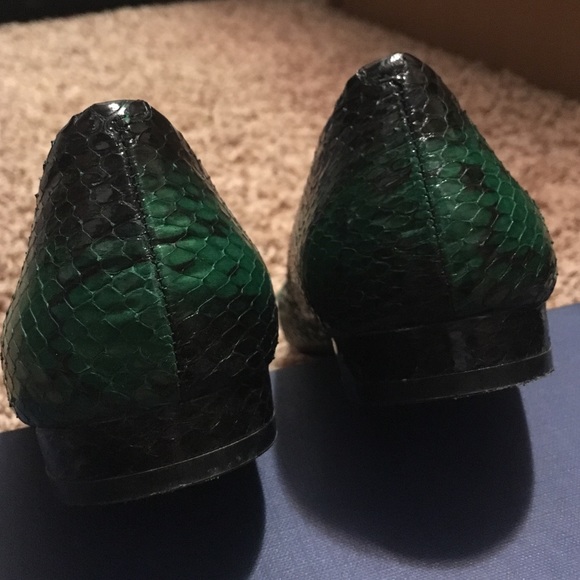 Pour la Victoire genuine snakeskin flats - Picture 4 of 4